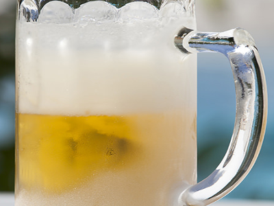 Bier uit ijsglas