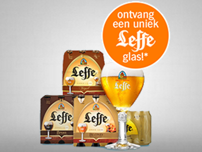 Gratis leffe glas bij AH