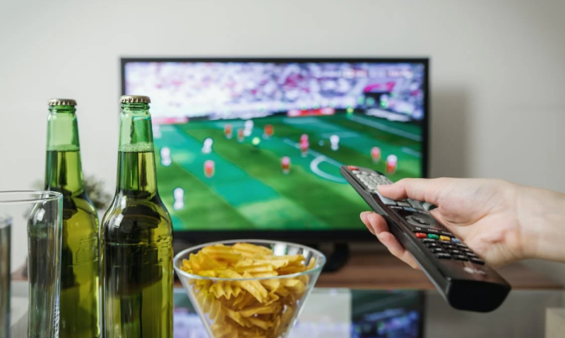 Biertje tijdens de wedstrijd