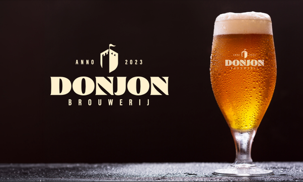 Donjon logo en biertje