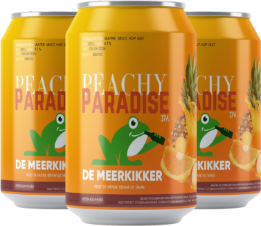 Blikjes bier Peachy Paradise van De Meerkikker