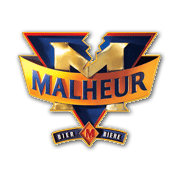 Blauw-geel schildlogo met een gestileerde M en de tekst Malheur.