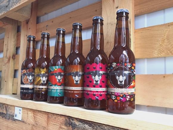 Blue sheep brewery flesjes