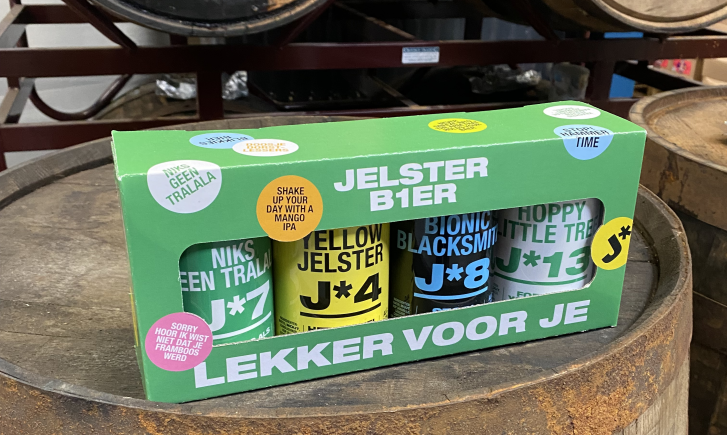 JELSTER bierpakket op een vat