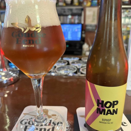 Hopman Hiphop bierfles en glas