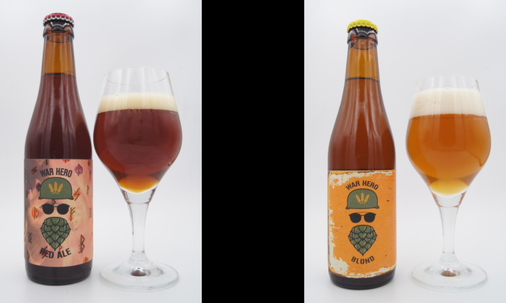 Twee bieren van Warhero Brewery