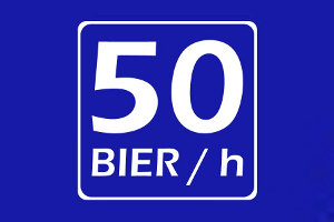 50 bier per uur