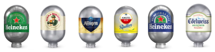 Blade fusten van verschillende biermerken