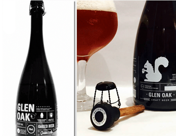 Glen Oak fles, glas en kurk