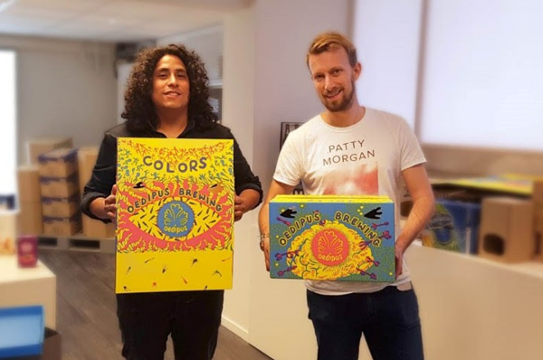 Rick Nelson en Elant Wijtman met Oedipus dozen