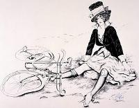 Van de fiets gevallen Van de fiets gevallen