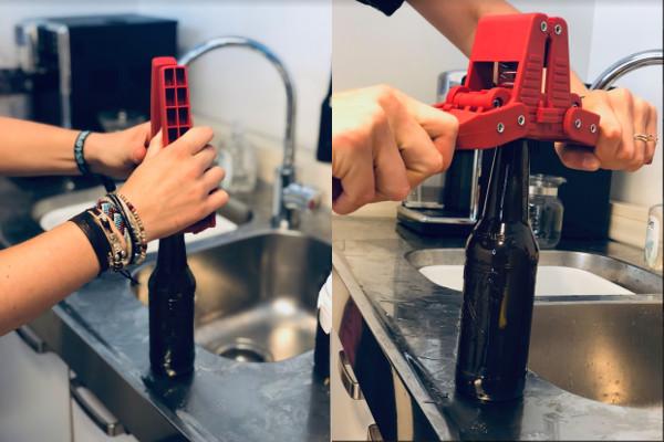 Bier bottelen bij het brouwen van Brewmonkey Weizen bier