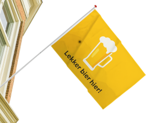 Gevelvlag: lekker bier hier