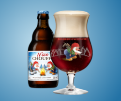 Nice Chouffe flesje en glas Nice Chouffe flesje en glas