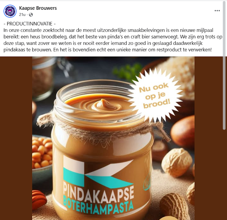 Pindakaapse boterhampasta