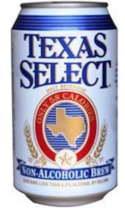 Texas Select non alcholic brew blikje