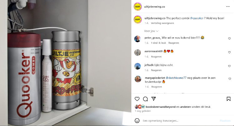 Uiltje en Quooker werken samen voor 1 april