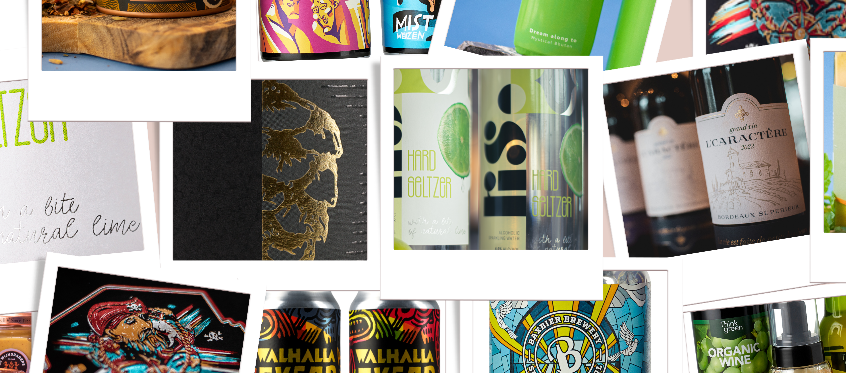 Verschillende etiketten voor dranken