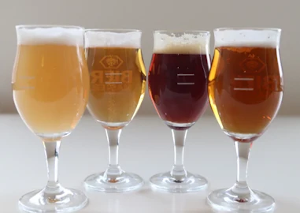 Vier verschillende bieren