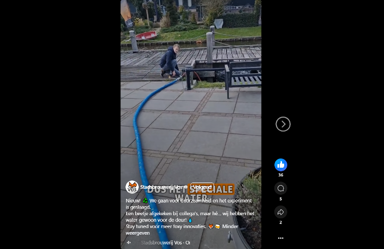 Reel van Stadsbrouwerij Vos over duurzaamheid op 1 april 2025