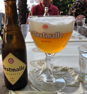 Westmalle Tripel in een restaurant