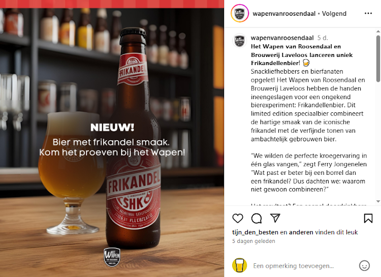bier met smaak van frikandel