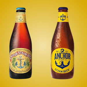 oude en laatste etiket van Anchor Steam Beer