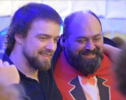 Brouwer Raf Soef met organisator Raf Sainte