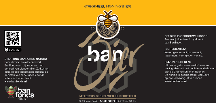 Banbier Honingbier label