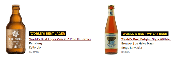 World Beer Awards 2021 Best Lager en Best Wheat Beer