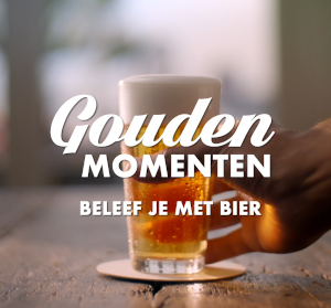 Glas bier pakken: screenshot van gouden momenten campagne
