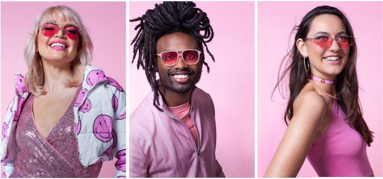 Bloesem Blond roze brillen