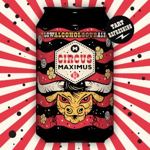 Banner met blikje Mino Souro speciaalbier van Brouwerij Maximus