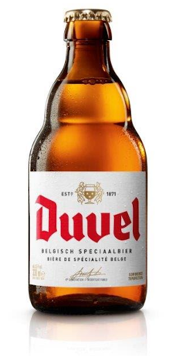 Duvel flesje met nieuwe etiket uit 2020
