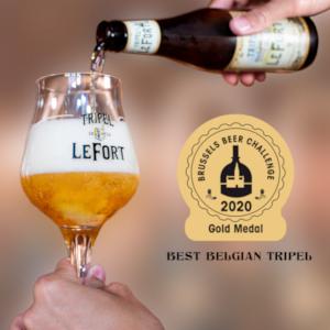 Gouden medaille op de Brussels Beer Challenge 2020 voor Tripel Lefort