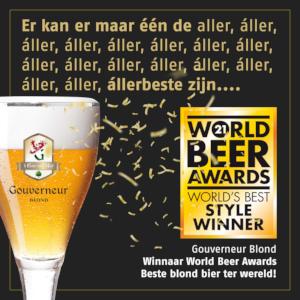 Best Belgian Style Blond is Gouverneur Blond van Lindeboom
