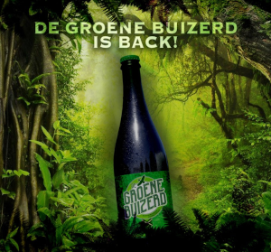 Fles van De Groene Buizerd in de jungle met de tekst: 