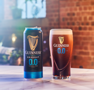 Guinness 0.0% blik en pint glas