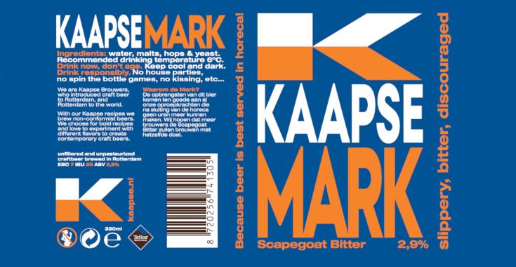 Kaapse Mark speciaalbier etiket 