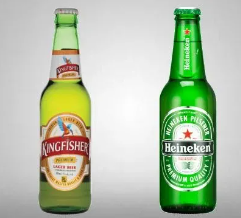 Heineken en Kingfisher flesjes 