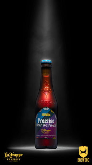 La Trappe x Brewdog Practise what you Preach bierflesje