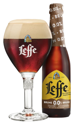 Leffe Bruin 0.0% glas en fles