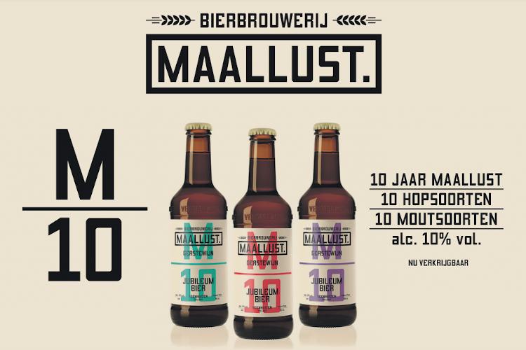 Maallust M10 jubileumbier banner