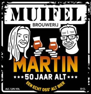 Muifel Martin 50 jaar Alt bier logo