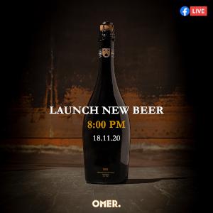 Aankondiging van live lancering van OMER bier op Facebook