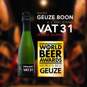 Oude Geuze Boon VAT 31 is beste geuze ter wereld in 2021