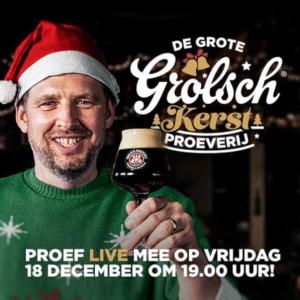 Aankondiging van de Grolsch kerstproeverij 2020 met meesterbrouwer Marc Janssen