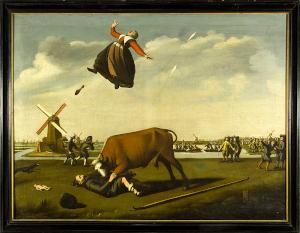 Trijntje Jans en de wilde Stier schilderij
