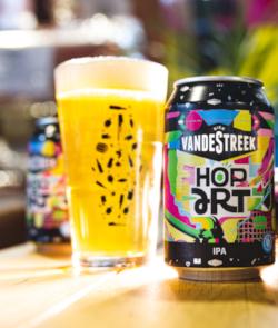 Vandestreek Hop ART IPA blikje en glas