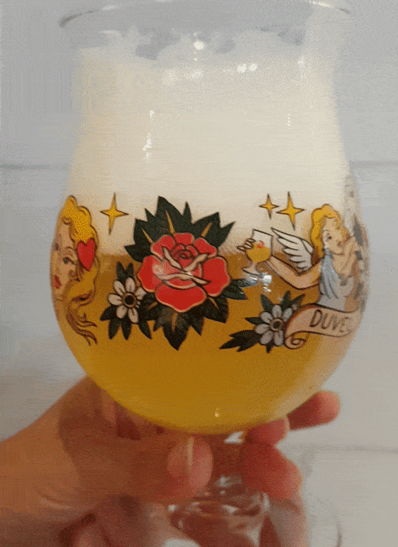 Gifje van het duvel bierglas